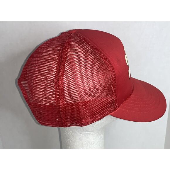 Vintage Stroh's Beer Trucker Mesh Hat Snapback Red Showboat Foam Crown - Picture 4 of 11